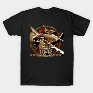 DC3 C47 Dakota Military Transport Aircraft T-Shirt